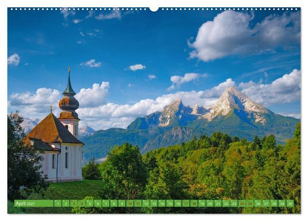 Produktbild: Wo Bayern am sch&ouml;nsten ist (hochwertiger Premium Wandkalender 2027 DIN A2 quer), Kunstdruck in Hochglanz