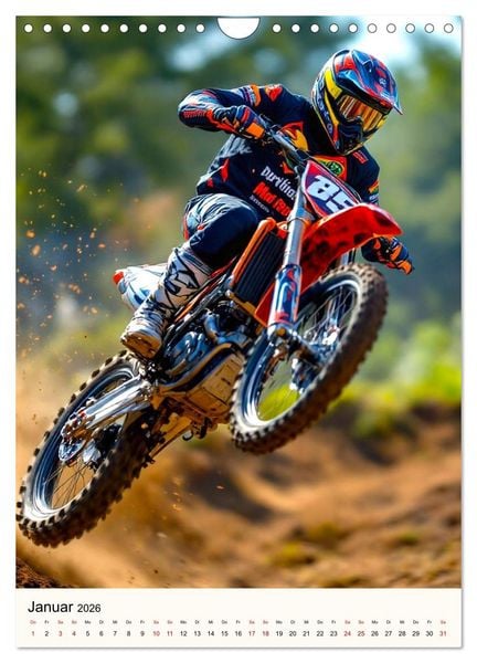 Produktbild: Kickstart the Year - Dirt, Speed und Adrenalin (Wandkalender 2026 DIN A4 hoch), CALVENDO Monatskalender