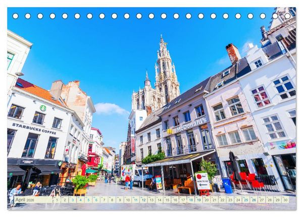 Produktbild: Fotografische Impressionen aus Antwerpen (Tischkalender 2026 DIN A5 quer), CALVENDO Monatskalender
