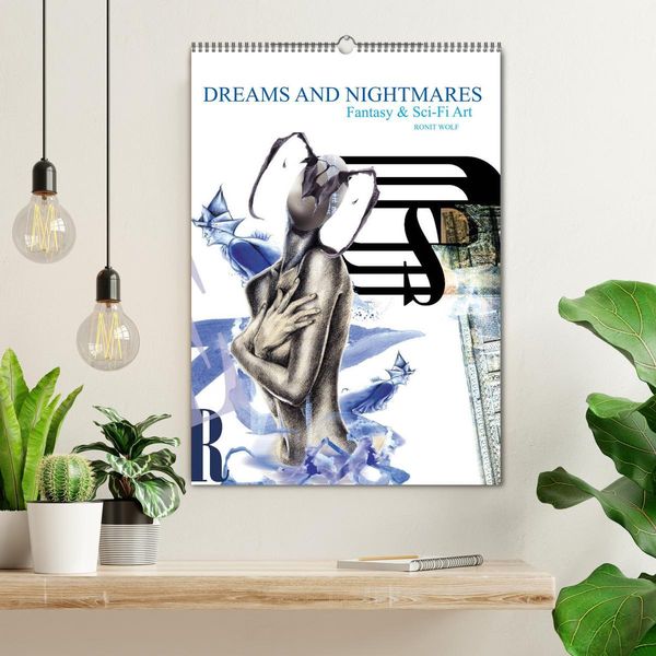 Produktbild: Dreams and Nightmares - Fantasy & Sci-Fi Art / 2026 (Wandkalender 2026 DIN A2 hoch), CALVENDO Monatskalender