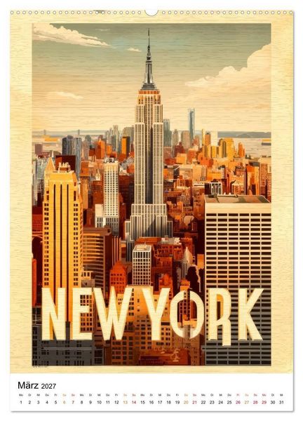 Produktbild: USA - Retro Journeys (hochwertiger Premium Wandkalender 2027 DIN A2 hoch), Kunstdruck in Hochglanz