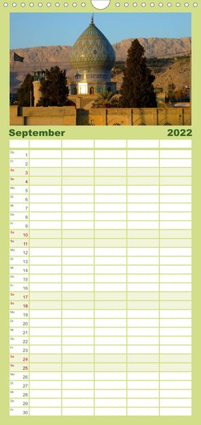 Produktbild: Familienplaner Iran - Eine Bilder-Reise (Wandkalender 2022 , 21 cm x 45 cm, hoch)