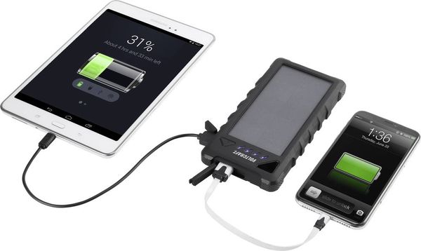 Produktbild: VOLTCRAFT VC-SL16000 VC-11946675 Solar-Powerbank Ladestrom Solarzelle 280mA 16000 mAh