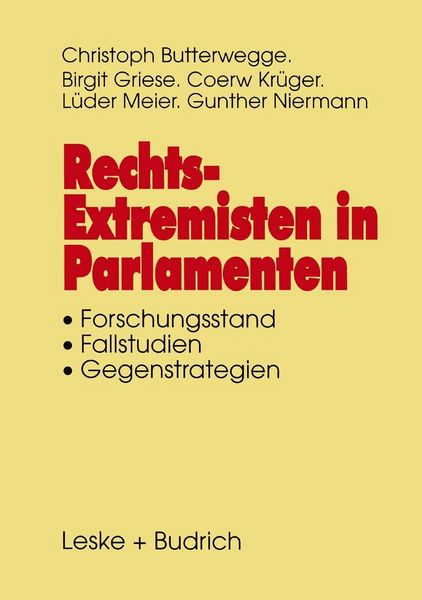 Produktbild: Rechtsextremisten in Parlamenten