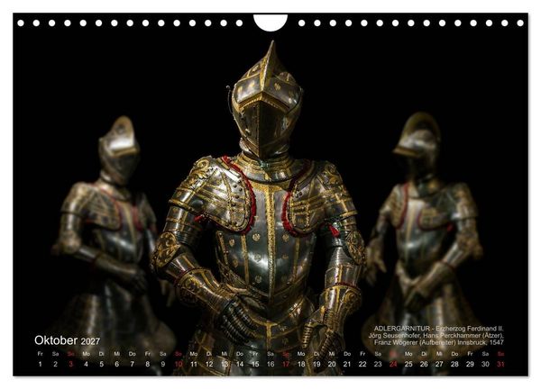 Produktbild: Historische R&uuml;stungen und Waffen (Wandkalender 2027 DIN A4 quer), CALVENDO Monatskalender
