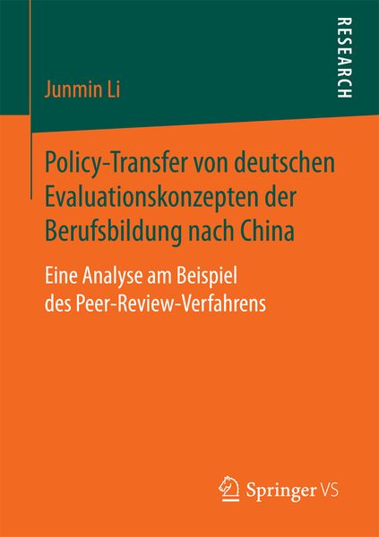 Produktbild: Policy-Transfer von deutschen Evaluationskonzepten der Berufsbildung nach China