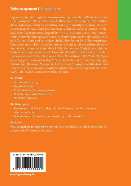 Produktbild: Zeitmanagement f&uuml;r Ingenieure