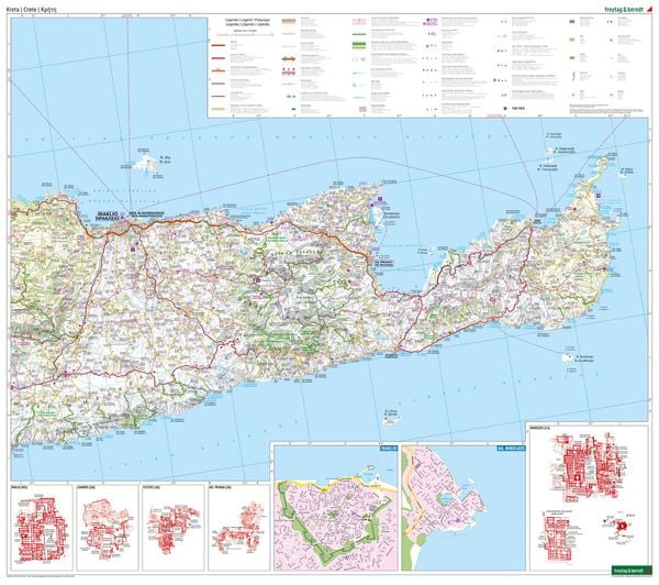 Kreta, Straßen- und Freizeitkarte 1:150.000, freytag & berndt