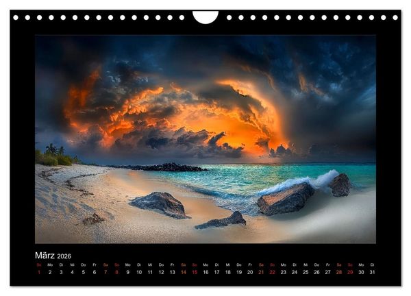 Produktbild: Paradiesische Inselwelten (Wandkalender 2026 DIN A4 quer), CALVENDO Monatskalender