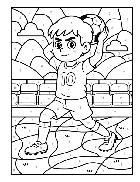 Produktbild: Malen nach Zahlen Fu&szlig;ball Malbuch f&uuml;r Kinder ab 5&ndash;7 Jahren