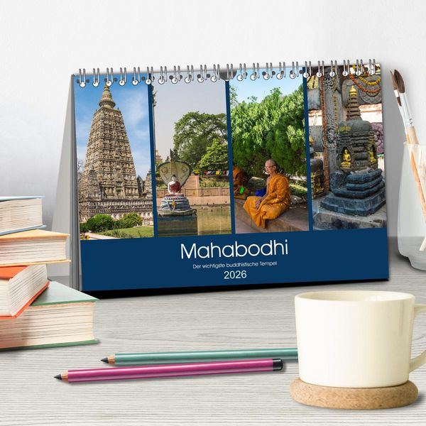 Produktbild: Mahabodhi &ndash; Der wichtigste buddhistische Tempel (Tischkalender 2026 DIN A5 quer), CALVENDO Monatskalender