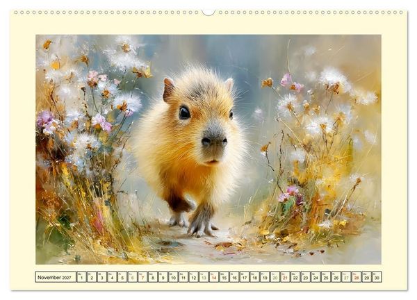 Produktbild: Capybaras. Zarte Momente zwischen Wasser und Wiesen (Wandkalender 2027 DIN A2 quer), CALVENDO Monatskalender