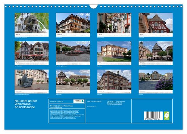 Produktbild: Neustadt an der Weinstra&szlig;e - Ansichtssache (Wandkalender 2026 DIN A3 quer), CALVENDO Monatskalender