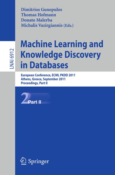 Produktbild: Machine Learning and Knowledge Discovery in Databases, Part II