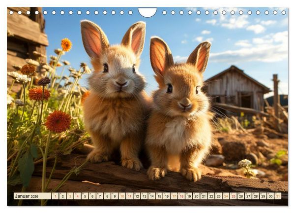 Produktbild: Viele Tiere auf dem Bauernhof (Wandkalender 2026 DIN A4 quer), CALVENDO Monatskalender