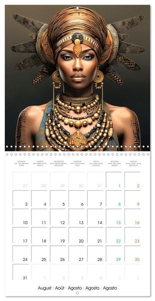 Produktbild: Femmes sublimes d'Afrique (Calendrier mural carr&eacute; 2026 30x30 cm) Calendrier double avec une page pour vos prises de notes