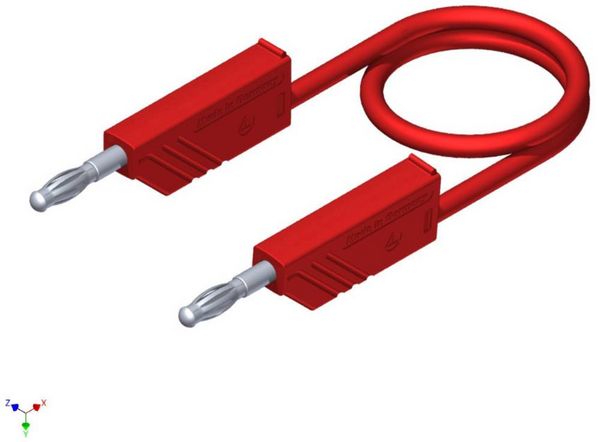 Produktbild: Hirschmann Test & Measurement CO MLN 50/2,5 Messleitung Lamellenstecker 4 mm Lamellenstecker 4 mm 0.50 m Rot 1 St.
