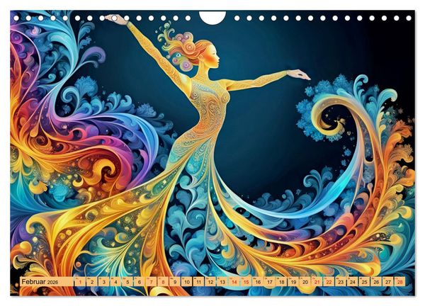 Produktbild: Wundervolle Tanzschwingungen (Wandkalender 2026 DIN A4 quer), CALVENDO Monatskalender