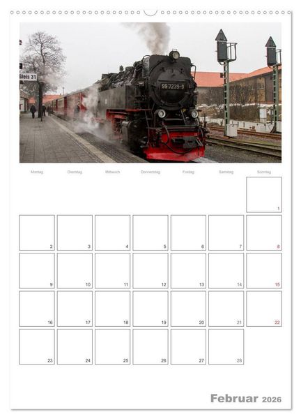 Produktbild: Mit Dampf durch den Harz (Wandkalender 2026 DIN A2 hoch), CALVENDO Monatskalender