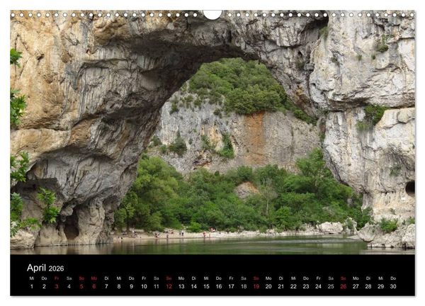Produktbild: Ard&egrave;che &middot; Wandergebirge und Kajakschluchten in S&uuml;dfrankreich (Wandkalender 2026 DIN A3 quer), CALVENDO Monatskalender