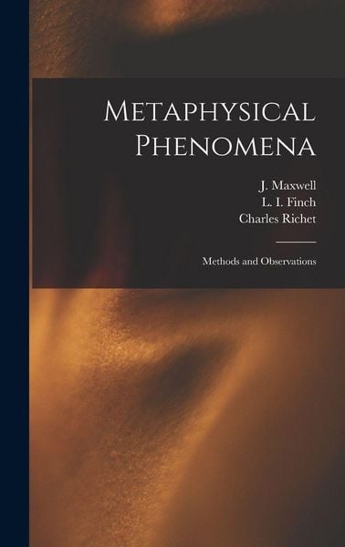 Produktbild: Metaphysical Phenomena; Methods and Observations