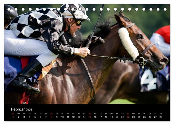 Produktbild: Faszination Galopprennen in Baden-Baden (Tischkalender 2026 DIN A5 quer), CALVENDO Monatskalender