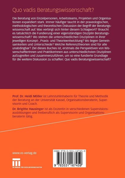 Produktbild: Quo vadis Beratungswissenschaft?