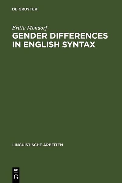 Produktbild: Gender Differences in English Syntax