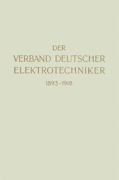Produktbild: Der Verband Deutscher Elektrotechniker 1893&ndash;1918