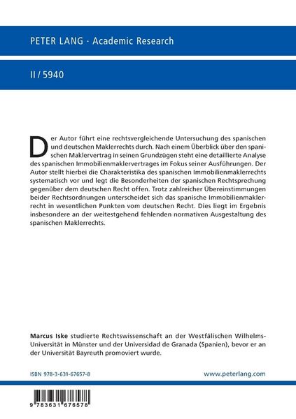Produktbild: Der spanische Maklervertrag