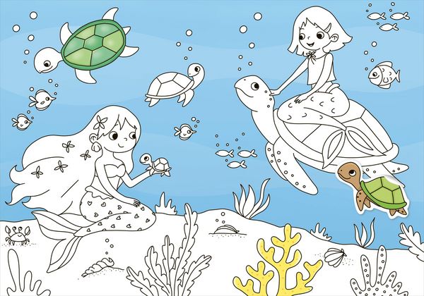 Produktbild: Mein Sticker-Malbuch. Meerjungfrauen
