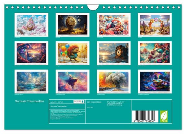 Produktbild: Surreale Traumwelten (Wandkalender 2026 DIN A4 quer), CALVENDO Monatskalender