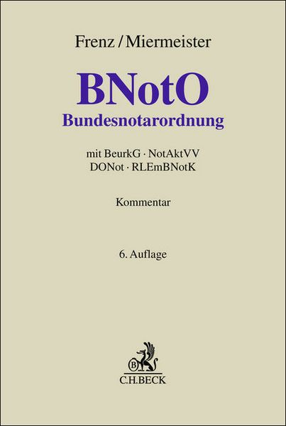 Produktbild: Bundesnotarordnung. BNotO