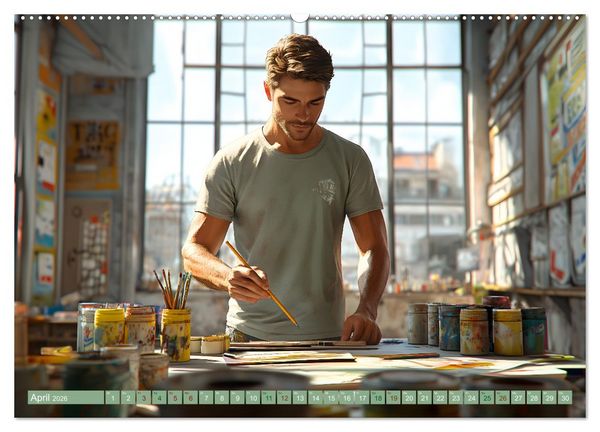 Produktbild: Erlebe mit mir die bunte Welt der Kreativit&auml;t (hochwertiger Premium Wandkalender 2026 DIN A2 quer), Kunstdruck in Hochglanz