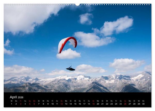 Produktbild: Paragliding - zwischen Himmel und Erde (Wandkalender 2026 DIN A2 quer), CALVENDO Monatskalender