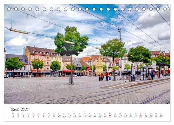 Produktbild: Mannheim - Die Stadt im Quadrat (Tischkalender 2026 DIN A5 quer), CALVENDO Monatskalender