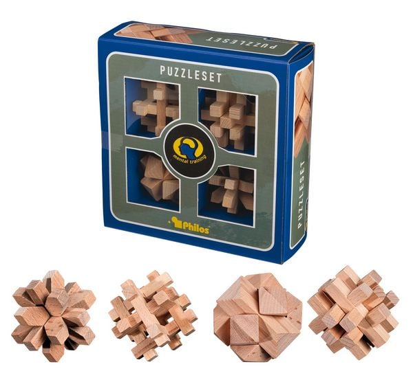 Puzzleset Nummer Eins, Buche, 4 Puzzlespiele