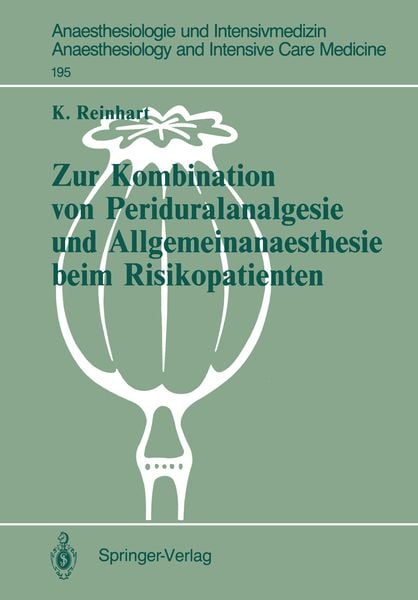 Produktbild: Zur Kombination von Periduralanalgesie und Allgemeinanaesthesie beim Risikopatienten