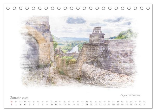 Produktbild: Romantisches P&eacute;rigord (Tischkalender 2026 DIN A5 quer), CALVENDO Monatskalender