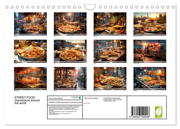 Produktbild: STREET FOOD Impressions around the world (Wall Calendar 2026 DIN A4 landscape), CALVENDO 12 Month Wall Calendar
