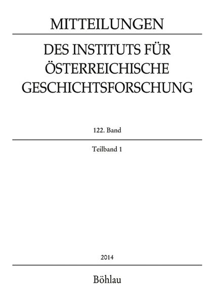 Produktbild: MI&Ouml;G 122. Band, Teilband 1 (2014)