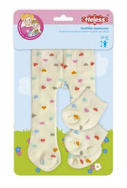Puppen-Strumpfhose mit Söckchen ''Herz Konfetti'', Gr. 35-45 cm