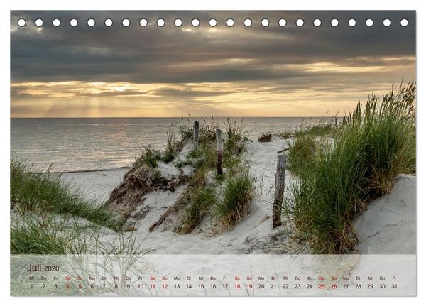 Produktbild: Moin Moin Sch&ouml;ne Stunden am Ostseestrand (Tischkalender 2026 DIN A5 quer), CALVENDO Monatskalender