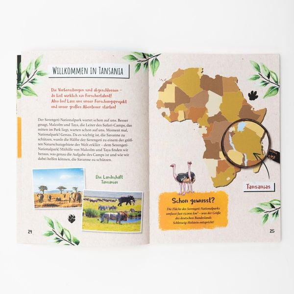 Produktbild: PLAYMOBIL Wiltopia. Entdecke die Savanne! Dein Forscherbuch voller kniffliger Rätsel, spannender Fakten, kleiner Experimente und vielem mehr!