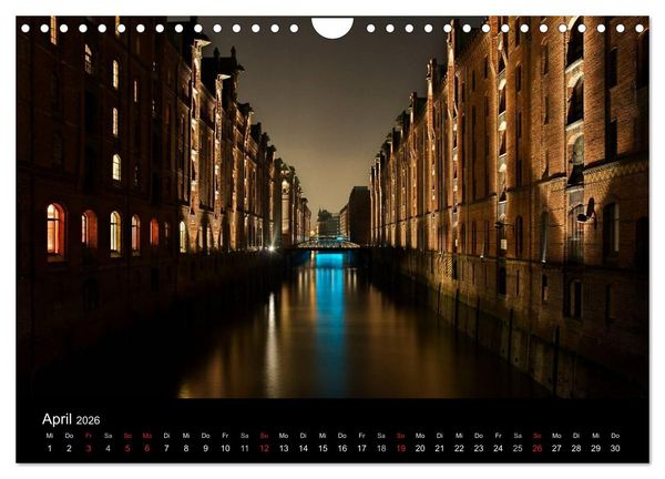 Produktbild: Hamburgs N&auml;chte (Wandkalender 2026 DIN A4 quer), CALVENDO Monatskalender