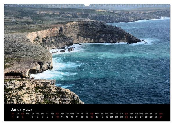 Produktbild: Malta Pearl of the Mediterranean (High Quality Premium Wall Calendar 2027 DIN A2 landscape),CALVENDO 12 Month Wall Calendar