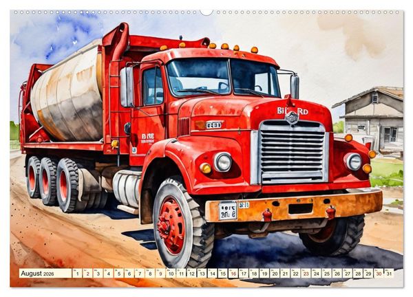 Produktbild: Nostalgische Trucks (hochwertiger Premium Wandkalender 2026 DIN A2 quer), Kunstdruck in Hochglanz