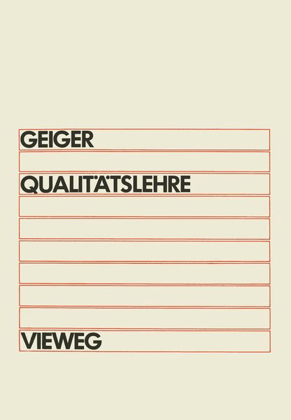 Produktbild: Qualit&auml;tslehre