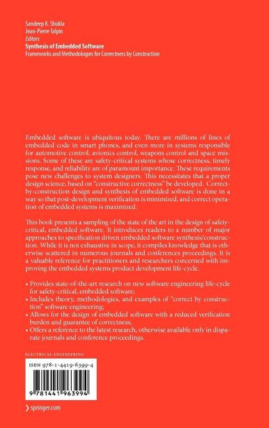 Produktbild: Synthesis of Embedded Software