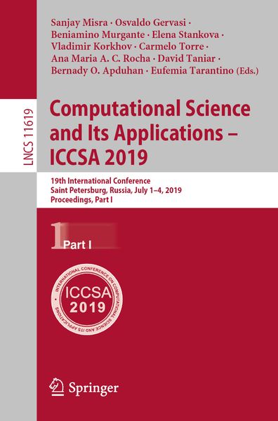 Produktbild: Computational Science and Its Applications &ndash; ICCSA 2019
